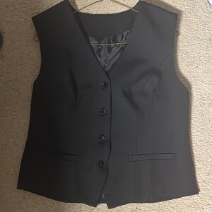 Classic Black Button-Up Vest